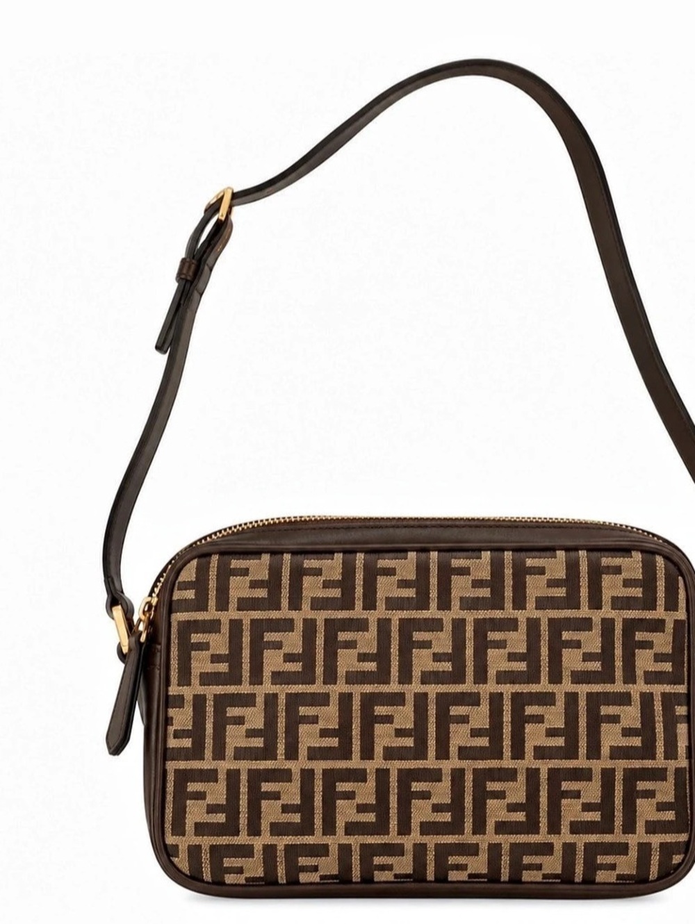 Fendi Zucca Camera Bag Brown & Black Crossbody Bag